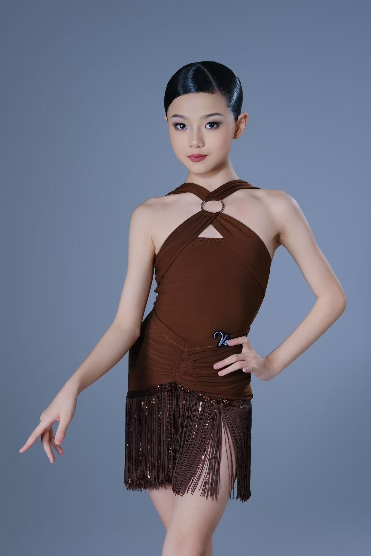 Modello frange brown